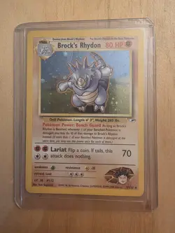 Pokemon Brock's Rhydon Gym Heroes Holo Rare 80 HP 2/132 Unlimited 2000 Card - Image 1