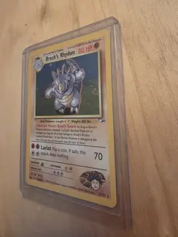 Pokemon Brock's Rhydon Gym Heroes Holo Rare 80 HP 2/132 Unlimited 2000 Card - Image 2