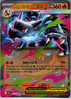 Mega Charizard X ex 013/094 ME02: Phantasmal Flames - Pokemon Card - NM - Image 1