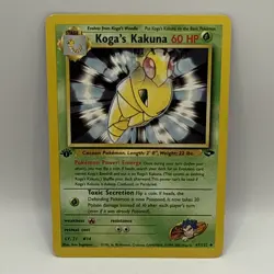 1st Edition Koga's Kakuna 47/132 Gym Challenge Uncommon Pokemon Card MP Card - Image 1