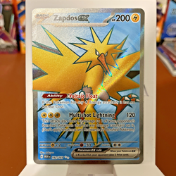 Zapdos ex 192/165 Scarlet & Violet 151 Full Art Ultra Rare Holo Pokemon Card NM - Image 1
