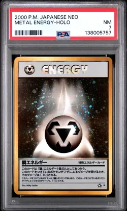 Pokemon Card Japanese Holo Metal Energy PSA 7 NM Neo - Image 3