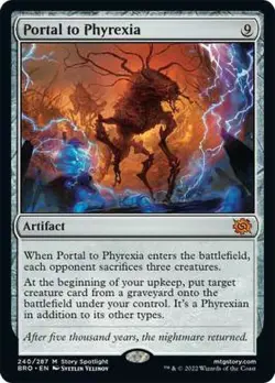 [1x] Portal to Phyrexia - Foil Near Mint, English The Brothers' War MTG Magic - Image 1