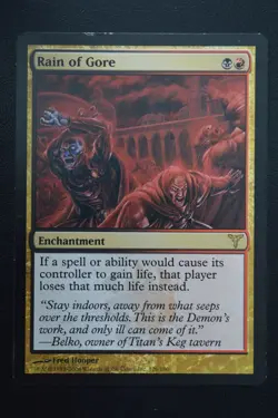 Magic The Gathering MTG RAIN OF GORE Dissension MP Moderately Played - Image 1