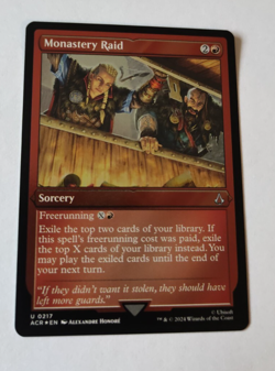 MtG Monastery Raid (ACR-0217) Uncommon Etched Foil English MINT - Image 1