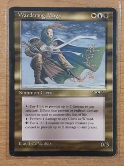 1996 MAGIC THE GATHERING ALLIANCES WANDERING MAGE TD25 B - Image 1