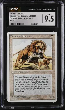 SAVANNAH LIONS 4th Edition Alternate Rare CGC 9.5 MTG [Nostalgium] - Image 1