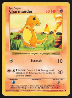 Pokemon TCG | Charmander 46/102 | Common | Base Set | Shadowless MP - Image 2