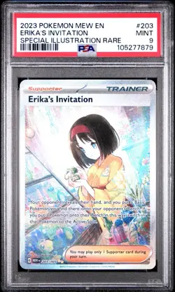 Pokemon Erika's Invitation 203/165 Sv: Scarlet & Violet 151 Holo PSA 9 - Image 1