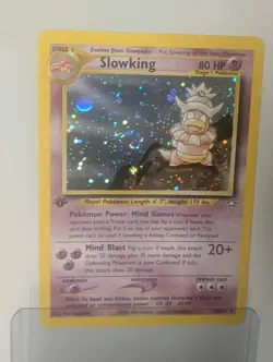 Slowking 14/111 - 1st Edition Neo Genesis Holo Rare Pokemon TCG Swirl! - Image 1