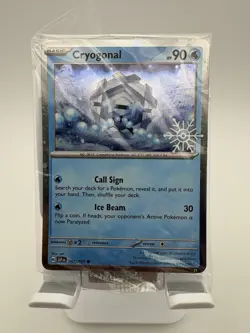 Cryogonal 047/191 Pokemon Holiday Calendar 2025 Festive Stamp Snowflake SEALED - Image 1