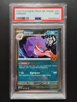 2024 POKEMON TCG TRICK OR TRADE #057 GENGAR PSA 9 Mint Graded - Image 1