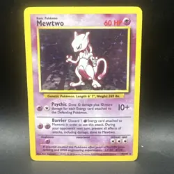 Mewtwo 10/102 Base Set Holo Rare Pokemon - Image 1