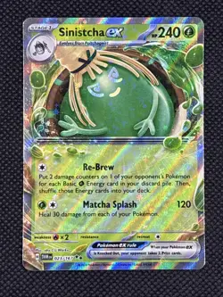 Sinistcha EX 023/167 SV Twilight Masquerade TWM Double Rare Holo Pokemon TCG NM - Image 1