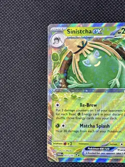 Sinistcha EX 023/167 SV Twilight Masquerade TWM Double Rare Holo Pokemon TCG NM - Image 4