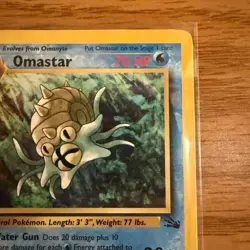 Omastar 1st First Edition Uncommon Fossil 40/62 MP Pokemon TCG - Image 3