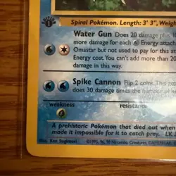 Omastar 1st First Edition Uncommon Fossil 40/62 MP Pokemon TCG - Image 5