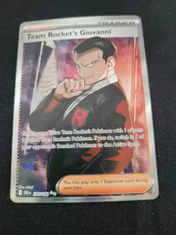 Team Rockets Giovannii Full Art Trainer 225/182 Pokemon Destined Rivals NM - Image 1