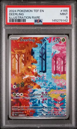 2024 POKEMON TEF EN-TEMPORAL FORCES ILLUSTRATION RARE #165 DEERLING PSA 9 - Image 1