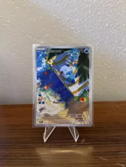 Oshawott Illustration Rare Water Holo SV White Flare #105/086 Pokemon TCG NM - Image 1