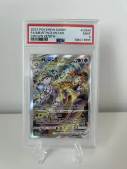 PSA 9 Mewtwo VStar GG44/GG70 Crown Zenith - Image 1