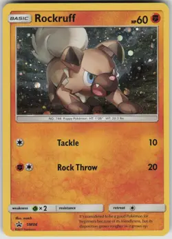 Pokemon Rockruff - Promo SM Promos SM06 NM - Image 1