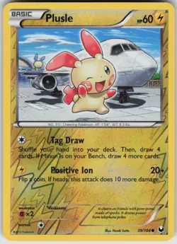 Pokemon Plusle Common Dark Explorers 39/108 NM - Image 1