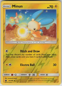 Pokemon Minun Uncommon SM - Celestial Storm 54/168 NM - Image 1