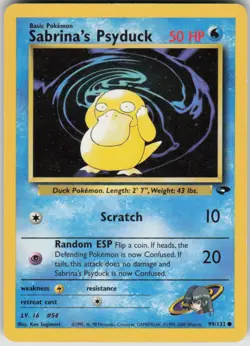 Pokemon Sabrina's Psyduck Common Gym Challenge 099/132 LP - Image 1