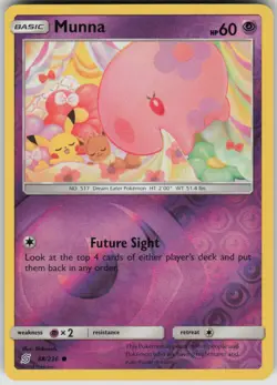 Pokemon Munna Common SM - Unified Minds 88/236 NM - Image 1