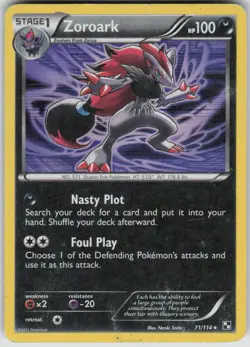 Pokemon Zoroark Holo Rare Black and White 71/114 NM - Image 1