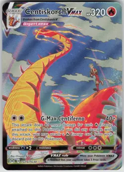 Pokemon Centiskorch VMAX Ultra Rare SWSH11: Lost Origin Trainer Gallery TG15/TG3 - Image 1