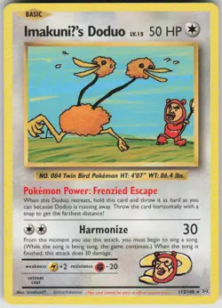 Pokemon ImakuniU's Doduo Secret Rare XY - Evolutions 112/108 LP - Image 1