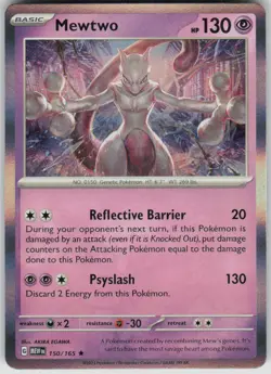 Pokemon Mewtwo Rare SV: Scarlet & Violet 151 150/165 NM - Image 1