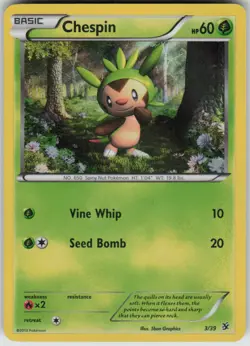 Pokemon Chespin Common Kalos Starter Set 3/39 LP - Image 1