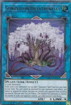 YUGIOH HOLO CARD SUNAVALON DRYATRENTIAY GFTP-EN021 1ST EDITION - Image 1
