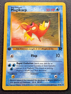 1st Edition Magikarp 47/82 Team Rocket Pokemon Card Rare LP - Image 1