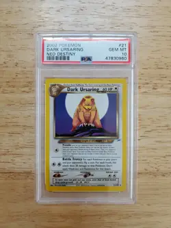 Pokemon PSA 10 GEM MINT 2002 Dark Ursaring Neo Destiny Rare Card - Image 1