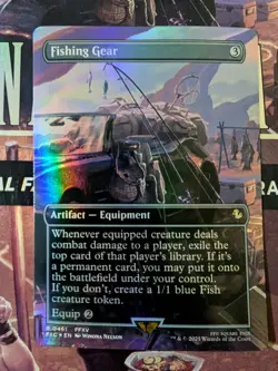 MTG Fishing Gear (Borderless) Commander: Final Fantasy Foil NM - Image 1