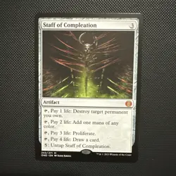 Staff of Compleation - MTG - Phyrexia: All Will Be One (ONE) #242 - Image 1