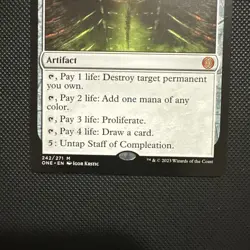 Staff of Compleation - MTG - Phyrexia: All Will Be One (ONE) #242 - Image 2