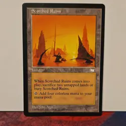 Magic: The Gathering Scorched Ruins Land Rare Weatherlight Regular John Avon - Image 1