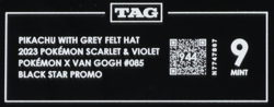 2023 SVP Pokemon X Van Gogh Promo #085 Pikachu With Grey Felt Hat TAG 9 (944) - Image 3