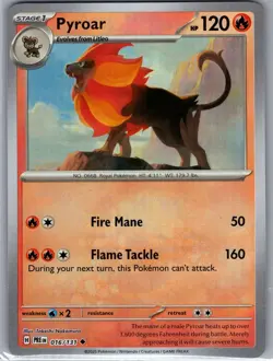Pyroar (Master Ball) 016/131 SV: Prismatic Evolutions - Pokemon Card - NM - Image 1