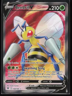 Beedrill V (Full Art) 160/189 Ultra Rare SWSH10: Astral Radiance Pokemon TCG NM - Image 1