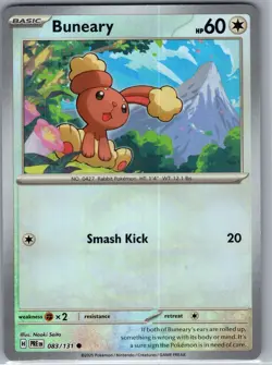 Buneary 083/131 Common - Pokemon SV: Prismatic Evolutions - Masterball (NM) - Image 1