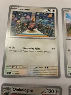 Lot Of 8 Lechonk and Oinkologne Pokemon Cards - Image 4