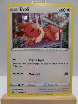 Carte Pokemon " Evoli " Holo - Promo - SWSH175 - Epee & Bouclier - LP - FR - Image 1