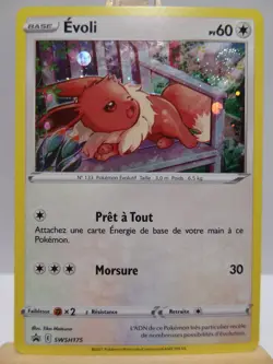 Carte Pokemon " Evoli " Holo - Promo - SWSH175 - Epee & Bouclier - LP - FR - Image 3