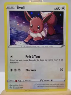 Carte Pokemon " Evoli " Holo - Promo - SWSH127 - Epee & Bouclier - NM - FR - Image 3